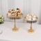 2 pcs 12" and 10" Gold Round Metal Cake Stand Mirror Top Wedding Decorations